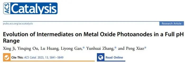 肖鵬/張云懷/甘立勇ACS Catalysis：原位技術(shù)+理論計算！揭示金屬氧化物上中間體在全pH范圍內(nèi)的變化