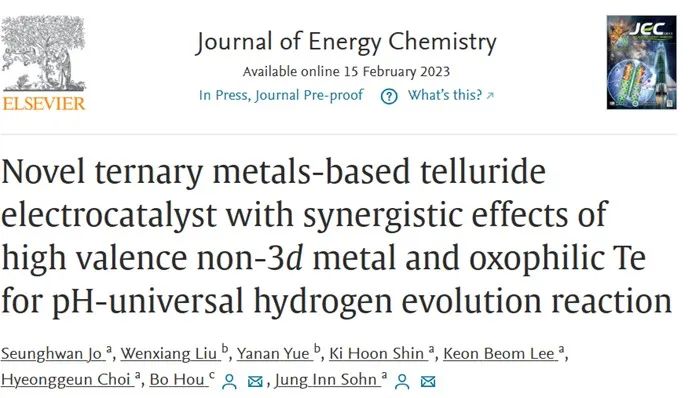 ?J. Energy Chem.：酸性、中性、堿性環(huán)境下都想實現(xiàn)高效的析氫反應(yīng)？設(shè)計三元金屬電催化劑！