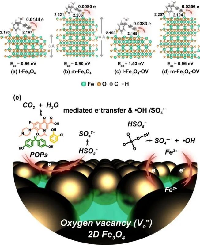 華北電力陳哲ACS Catalysis: 用于過(guò)硫酸鹽活化的富氧空位超薄二維Fe3O4納米片的受限層間生長(zhǎng)