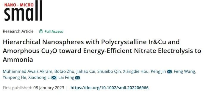 催化頂刊集錦：AM、ACS Catalysis、Small、JMCA、AFM、ACS Nano、NML等成果