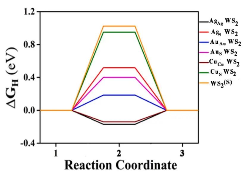 純計(jì)算Comp. Mater. Sci.:銅系金屬摻雜1T'WS2作為ORR和HER的高效雙功能電催化劑