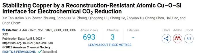 JACS：抵抗重構(gòu)！Cu基催化劑實現(xiàn)穩(wěn)定的電化學(xué)CO2還原！