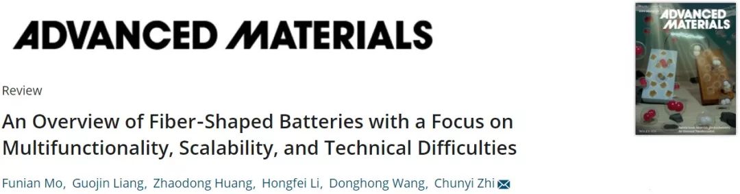 支春義教授AM綜述:  纖維狀電池的多功能性、可擴展性和技術難點