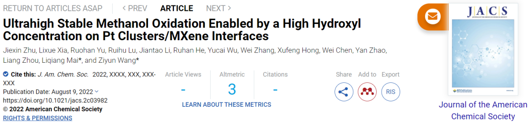 麥立強(qiáng)&王子運(yùn)JACS：最高值！Ptc/Ti3C2Tx實(shí)現(xiàn)超穩(wěn)定的MOR