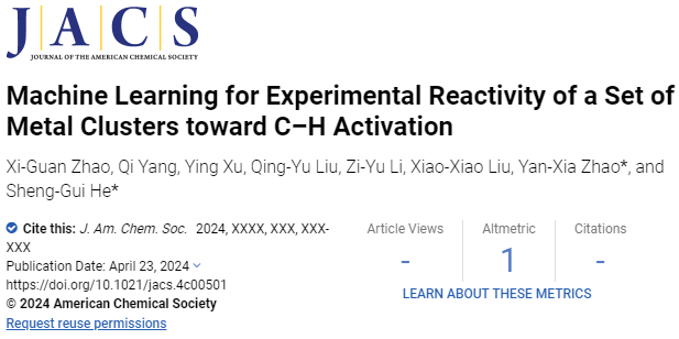 中科院化學所何圣貴/趙艷霞?，重磅JACS！
