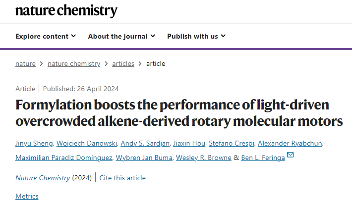 ?他，五院院士，諾貝爾化學(xué)獎獲得者，發(fā)表最新Nature Chemistry！