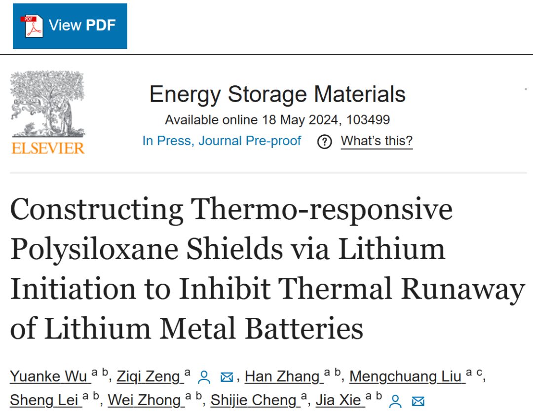 ?華科EnSM：熱響應聚硅氧烷屏蔽層助力鋰金屬電池