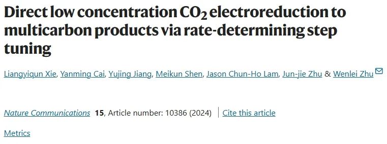 致力碳達(dá)峰！南京大學(xué)朱文磊團(tuán)隊(duì)，發(fā)表Nature子刊！